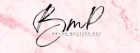 bm branding pot logo on a pink marble background