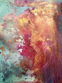 a painting of a colorful splash of paint