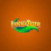 lucky tiger logo on an orange background