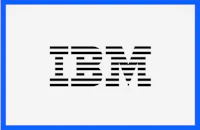ibm logo on a blue background