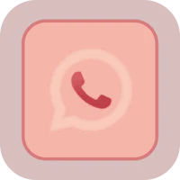 whatsapp icon on a pink square
