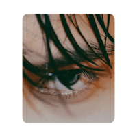 a close up of a person's eye