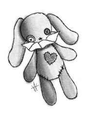 stitched bunny sticker 