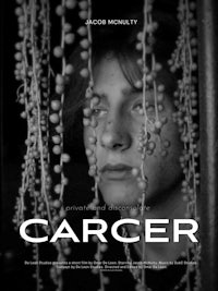 a black and white poster for cancer