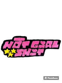 hot girl shop logo on a black background