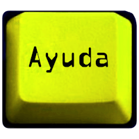 a yellow keyboard with the word ayuda on it