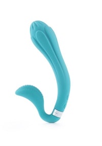 a blue sex toy with a long tail
