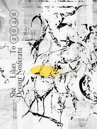 a black and white drawing of a woman with a brush