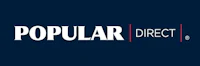 popular direct logo on a blue background