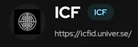 a black background with the words icf and icf