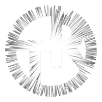 the tr logo on a black background