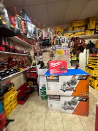 a store with a lot of tools and boxes