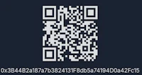 a qr code on a black background