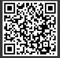 a black and white qr code on a black background