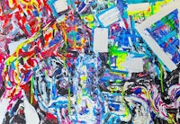 an abstract painting with a lot of colors