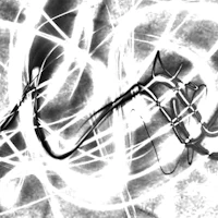 a black and white drawing of a snake