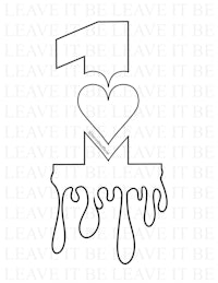 an image of a number with a heart on it