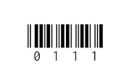 a barcode with the number 1111 on it
