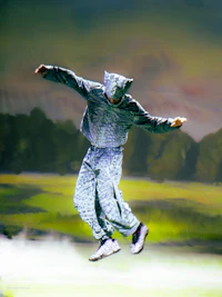 a man is doing a stunt in the air