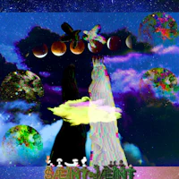 a picture of a spaceship in the sky