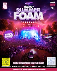 a poster for the summer foam festival