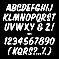 a black background with white letters and numbers on it