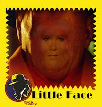 a man's face with the words little face