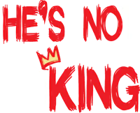 he's king logo with a crown on it
