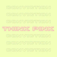 a pink background with the words'think pink'on it
