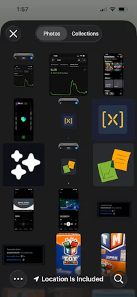 a screenshot of a phone screen showing a variety of items