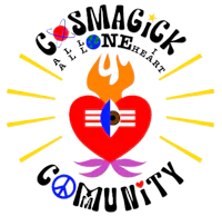 the logo for the cosmic community