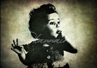 a photo of a little girl with her mouth open