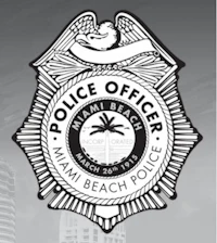 a police officer badge with the words miami beach police