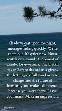 a quote about shadows cast upon the night