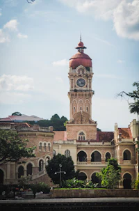 a clock tower on top of a building