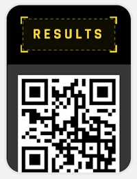 results qr code square sticker