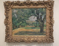 claude monet's painting of a tree in a field