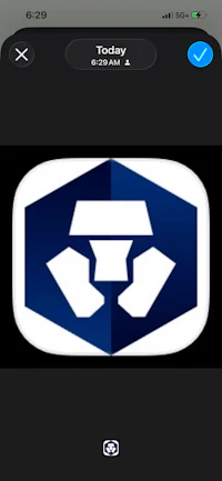 a phone screen showing the logo of a company