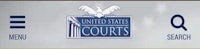 the united states courts logo is shown on a screen