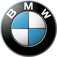 the bmw logo on a black background