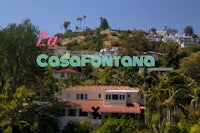 a house with the words la costafortana on it