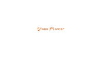 a black background with the words stone flower on it