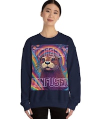 a woman wearing a sweatshirt that says,'obviously intoxicated'