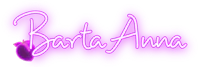 barta anna logo with a purple background