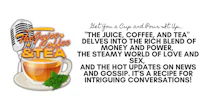 the logo for the juice coffee and tea
