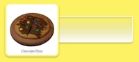 a picture of a chocolate cookie on a yellow background
