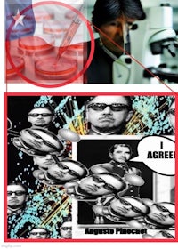 a picture of a man with a microscope and a picture of a man with a microscope