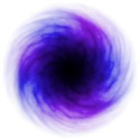 a blue and purple spiral with a black background