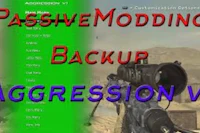 a screenshot of a game with the words passive modifying backup aggression v1