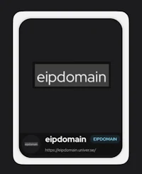 the logo for eipdomain on a black background